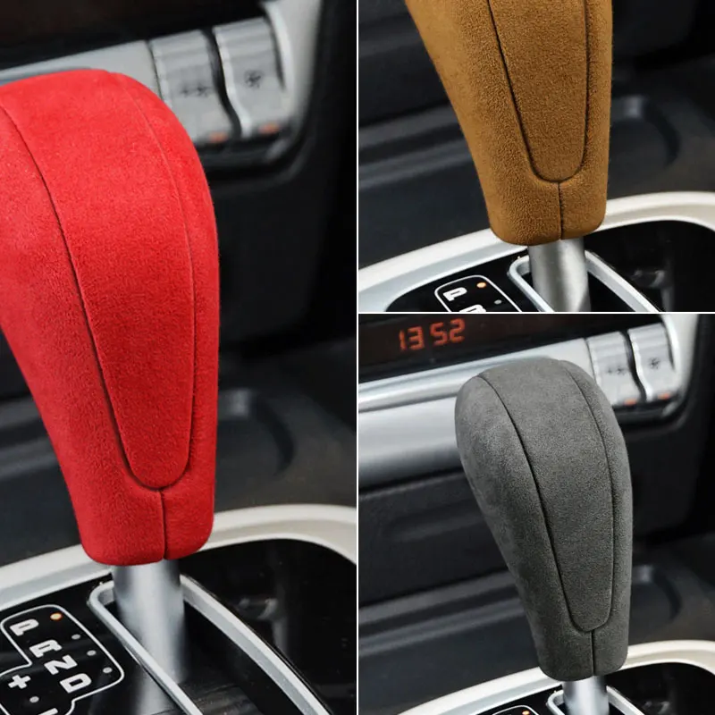 For Porsche Cayenne 2004-2009 Made of Alcantara Wrap Center Console Gear Shift Knob Trim Cover Car Interior Tuning Accessories