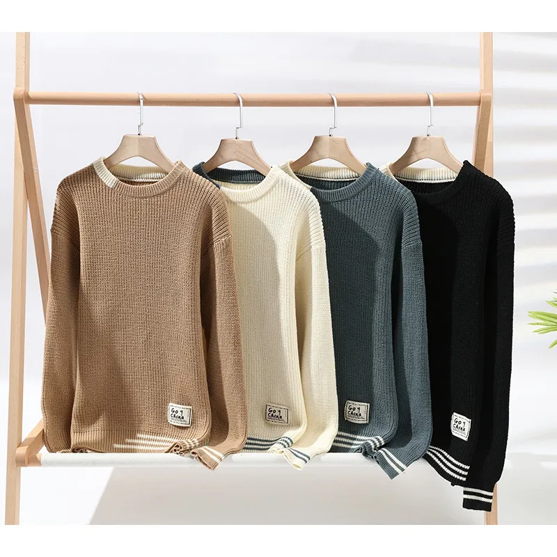 

Men's New Sweaters Korean Version of The Trend of Knitwear, Undershirt, Casual Round Neck Sweater