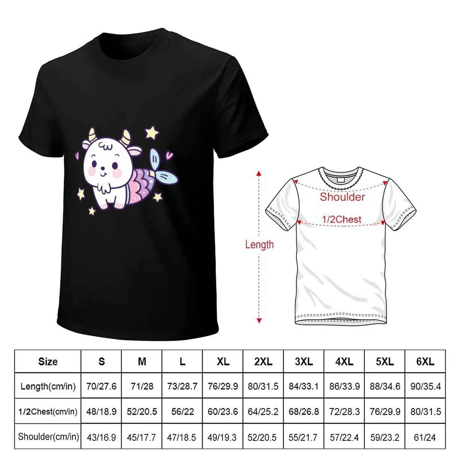 Cartoon Capricorn T-Shirt anime figures vintage clothes plus size tops men clothings