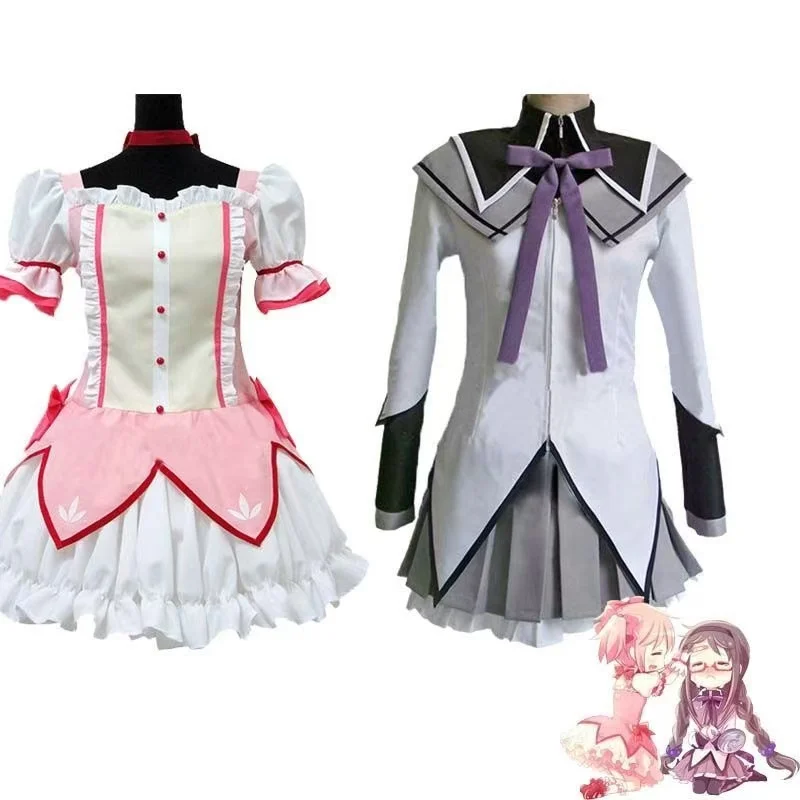 Traje de batalla de cosplay de Puella Magi Madoka Magica cos Xiao Mei Yan, Ojos de ciervo de anime, fragancia redonda cos