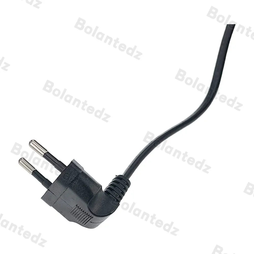EU CEE7/16 90 Degree Male to Female Dual Output,2 Ways Outlet Extension Cord European 2 Prong M/F Power Splitter Cable image 5