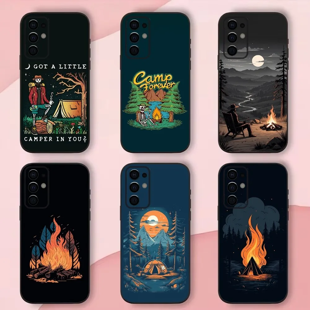 

Mountain nature outdoor camping Phone Case For Samsung S24,S21,S22,S23,S30,Ultra,S20,Plus,Fe,Lite,Note,10,9,5G Black Soft Shell
