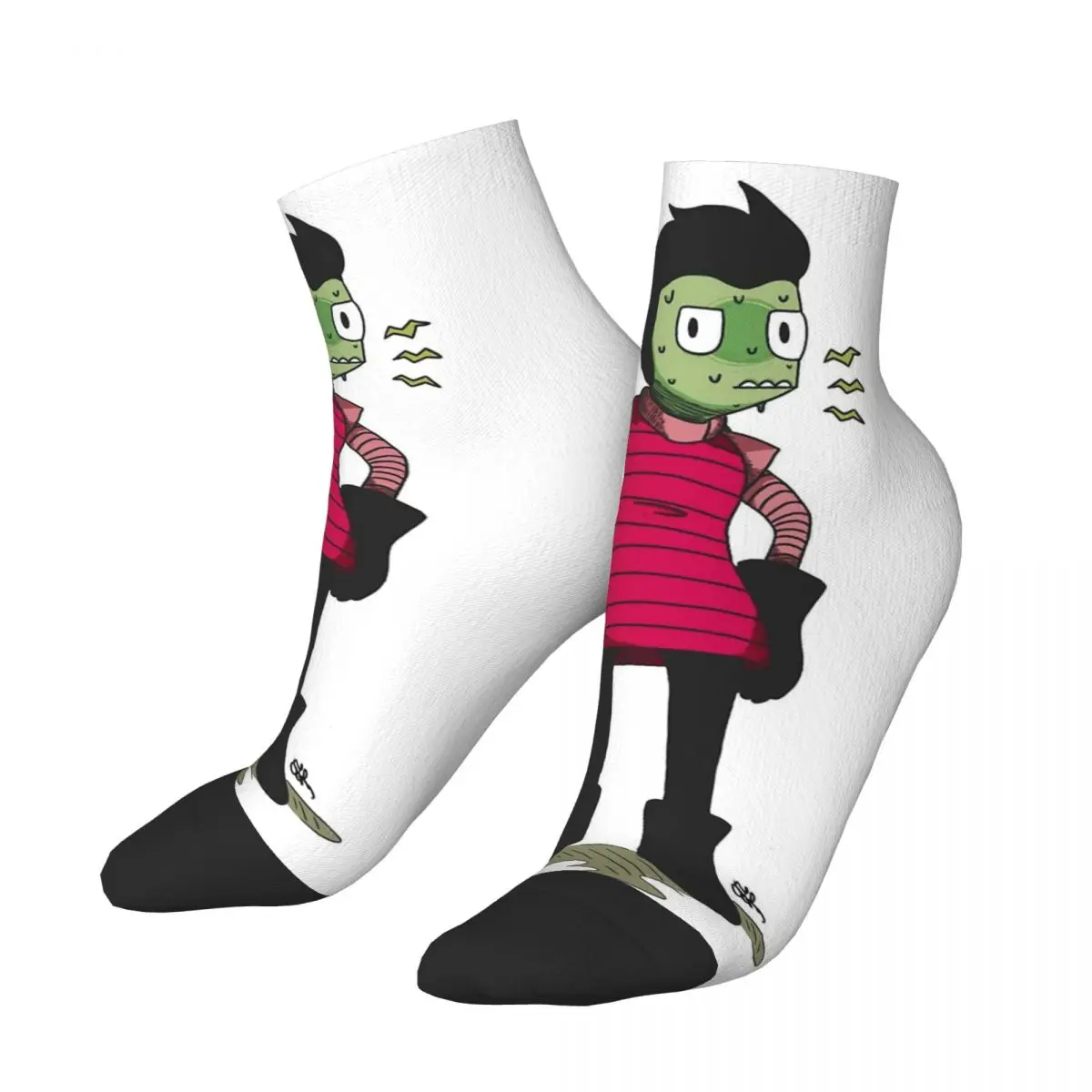 Invader Zim Socken Harajuku Superweiche Strümpfe Ganzjahressocken Zubehör für Unisex Weihnachtsgeschenke