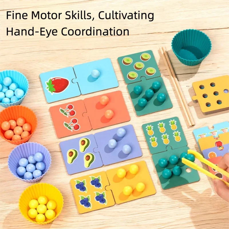 Coordinazione fine allenamento motore colore e numero Clip per perline per bambini giocattoli riconoscimento occhio-mano illuminazione ausilio didattico