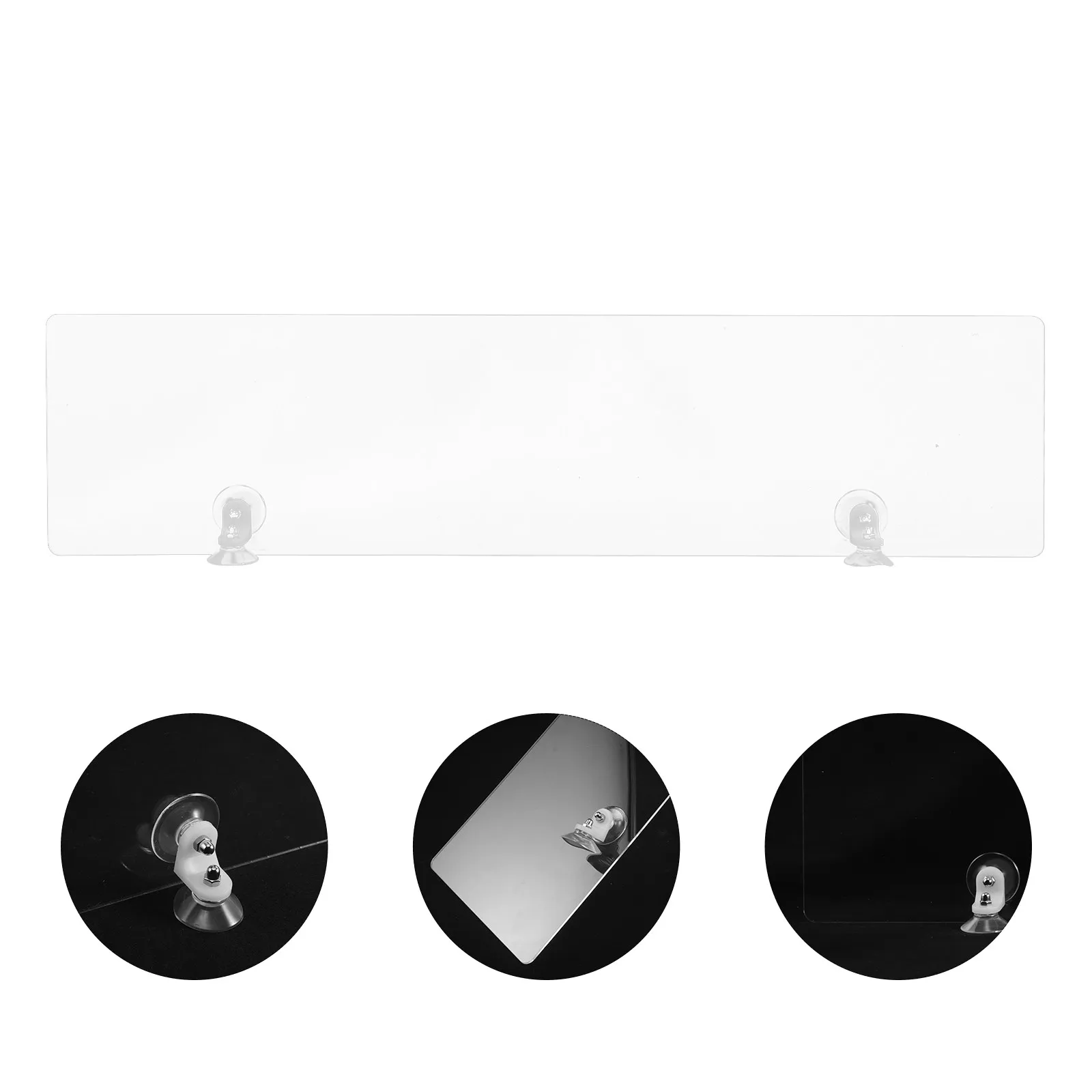 Clear Acrylic Sink Splash Guard Suction Water Barrier Waterproof Splash Protector for Kitchen Bathroom Countertop