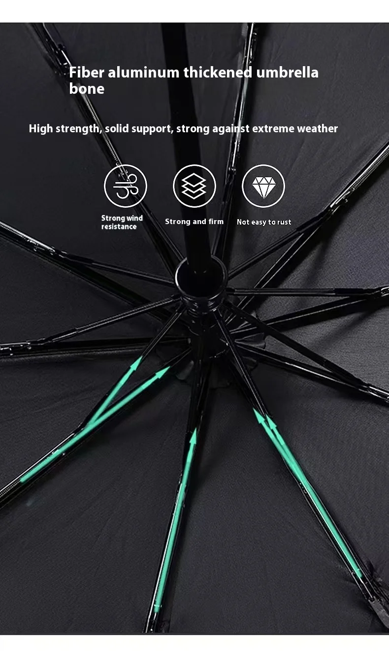 For Chery Tiggo 3 4 5 7 8 Plus Arrizo GX 5x EQ7 Fulwin 2 A3 A5 Car Automatic Folding Windproof Sunshade Umbrella Accessories view 4