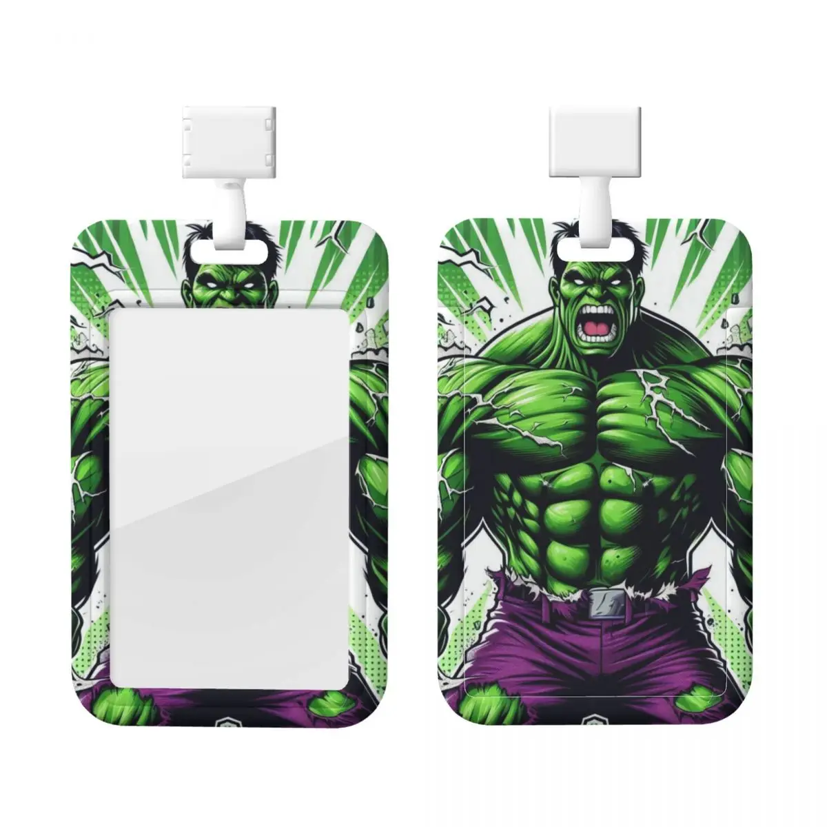 

Custom Hulk Comic Art Credit Card Holders Neck Strap Lanyard ID Badge Card Holder For Hospitals Engineers Card Holder