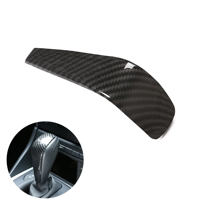 

For BMW 1 3 Series E87 E90 E92 E93 2006 - 2009 2010 2011 X1 E84 Carbon Fiber Texture Interior Gear Shift Knob Head Cover Trim