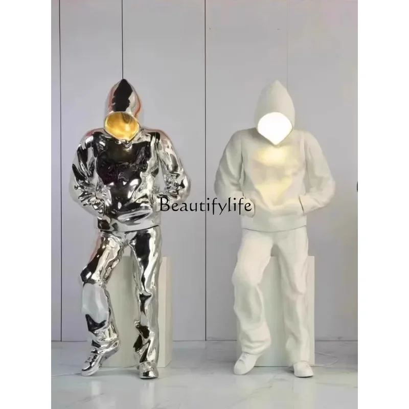 

z.Art Sculpture Electroplating Sitting Decoration Sculpture Shop Window Bar Lobby Large Decoration