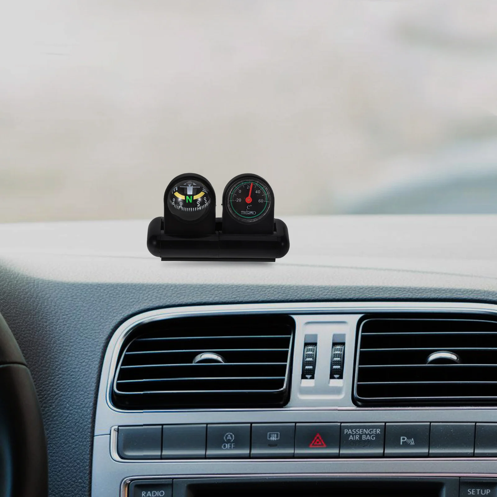 

Compass Thermometer Multipurpose Dashboard Car Auto Compass Ornament Automotive Accessories Direction Ball Temperature Monitor