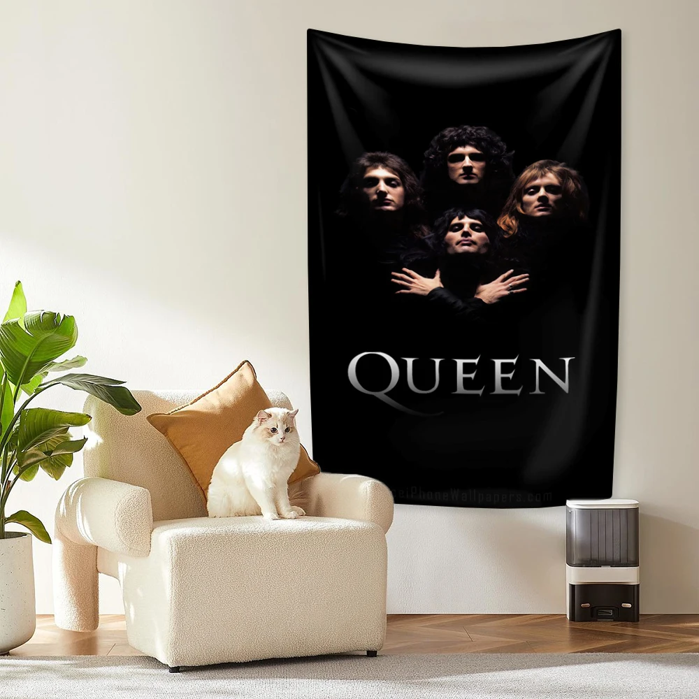 British Rock Band Tapestry Queens Large Fabric Wall Hanging Home Or Concert Decoration Bedroom Dorm Decor Party Backdrop