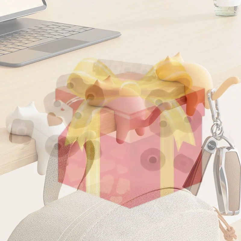 

【HG】Cute Cat Bag Hook Portable Table Hook Handbag Backpack Organizer Holder for Home Office Desk Side Decor Travel Bag Hanger