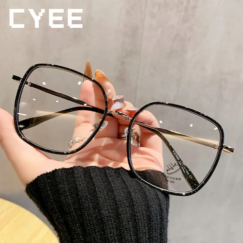 Imagen 2 del producto CYEE, gafas de lectura TR90 de montura completa a la moda, gafas de protección contra luz azul para mujer, gafas ópticas graduadas personalizadas
