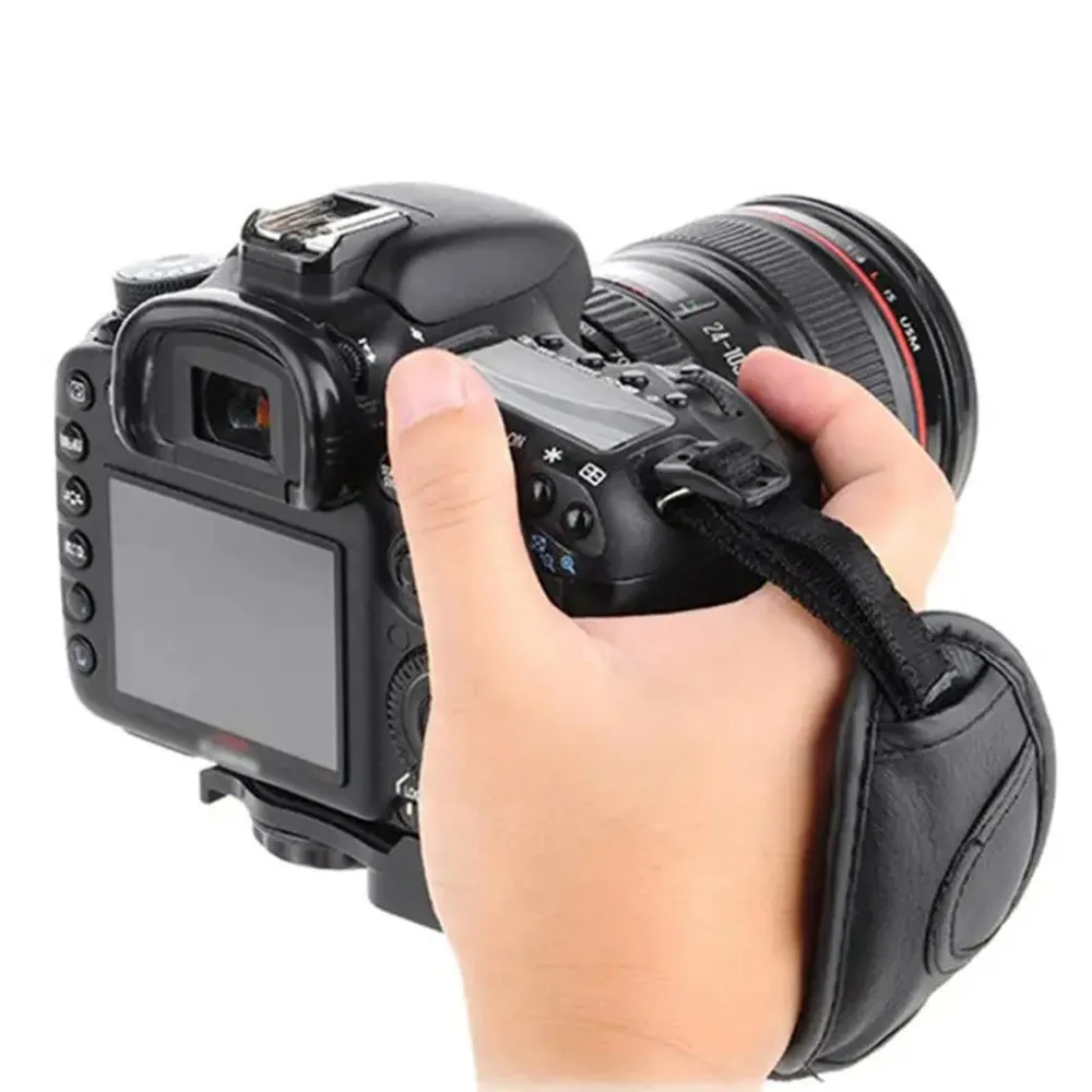 PU Leather Leather Camera Hand Strap Wristband Quick Release Camera Hand Grip Soft Black Camera Wrist Strap SLR Camera