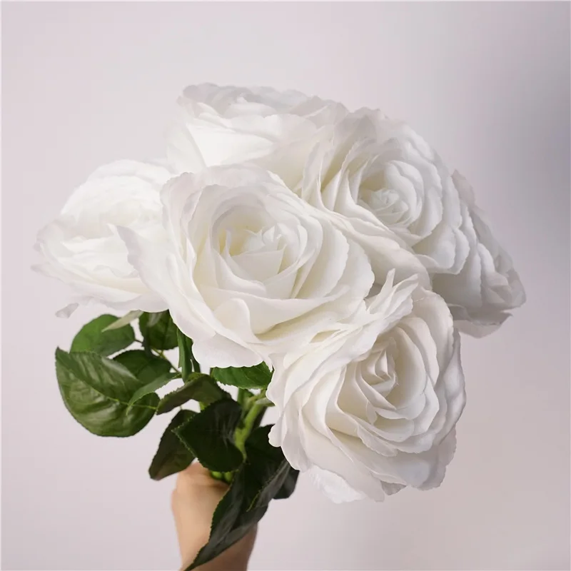 

4Pc Moisturizing Latex Rose Flower Real Touch Artificial Flowers Wedding Decor Roses Bridal Bouquet Home Decoration Party Floral