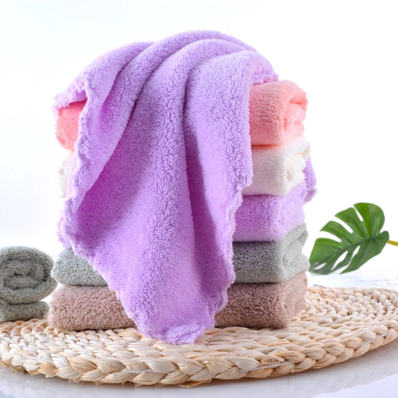 Face Towel Thickened Microfiber Absorbent High-density Coral Fleece Towel Quick Dry Clean Face Soft Cleaning Towel