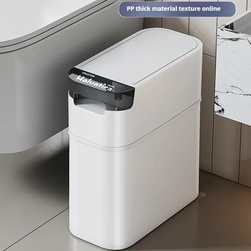 Household Crevice Trash Can Large Capacity Bathroom Toilet Kitchen Living Room With Lid Press