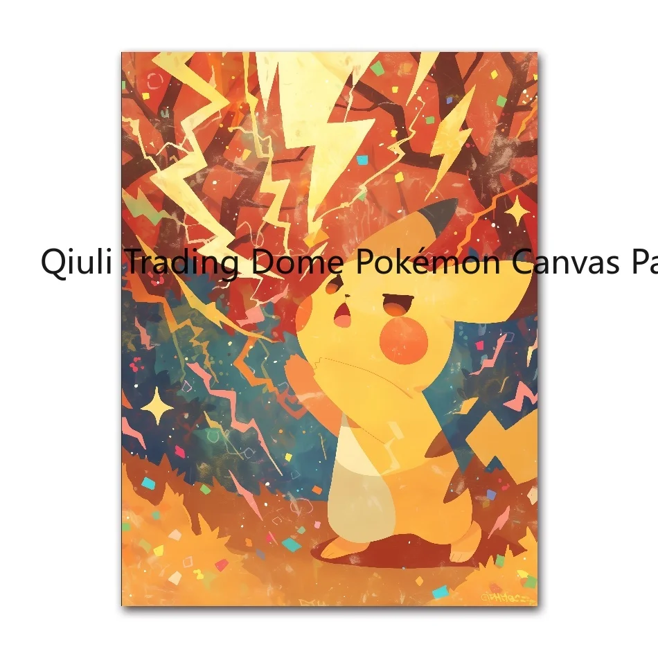 Anime periphere Pokemon Poster Dekor Pikachu Charizard Transformation machen Fotos Wand kunst Leinwand Malerei moderne Raum dekor Bild