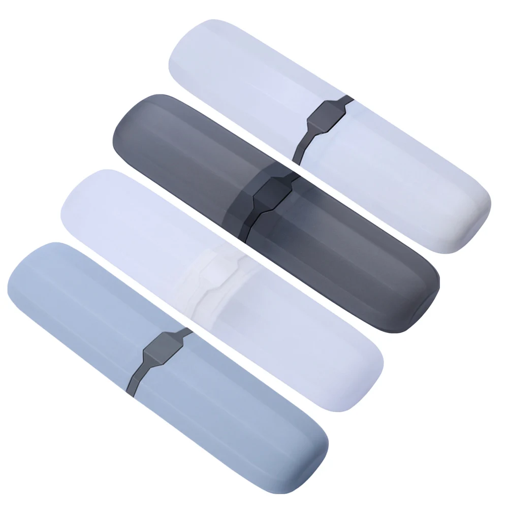 

4pcs Toothbrush Box Travel Portable Case for Electric Toothbrush Storage Tube Plastic Durable Lightweight Reliable
