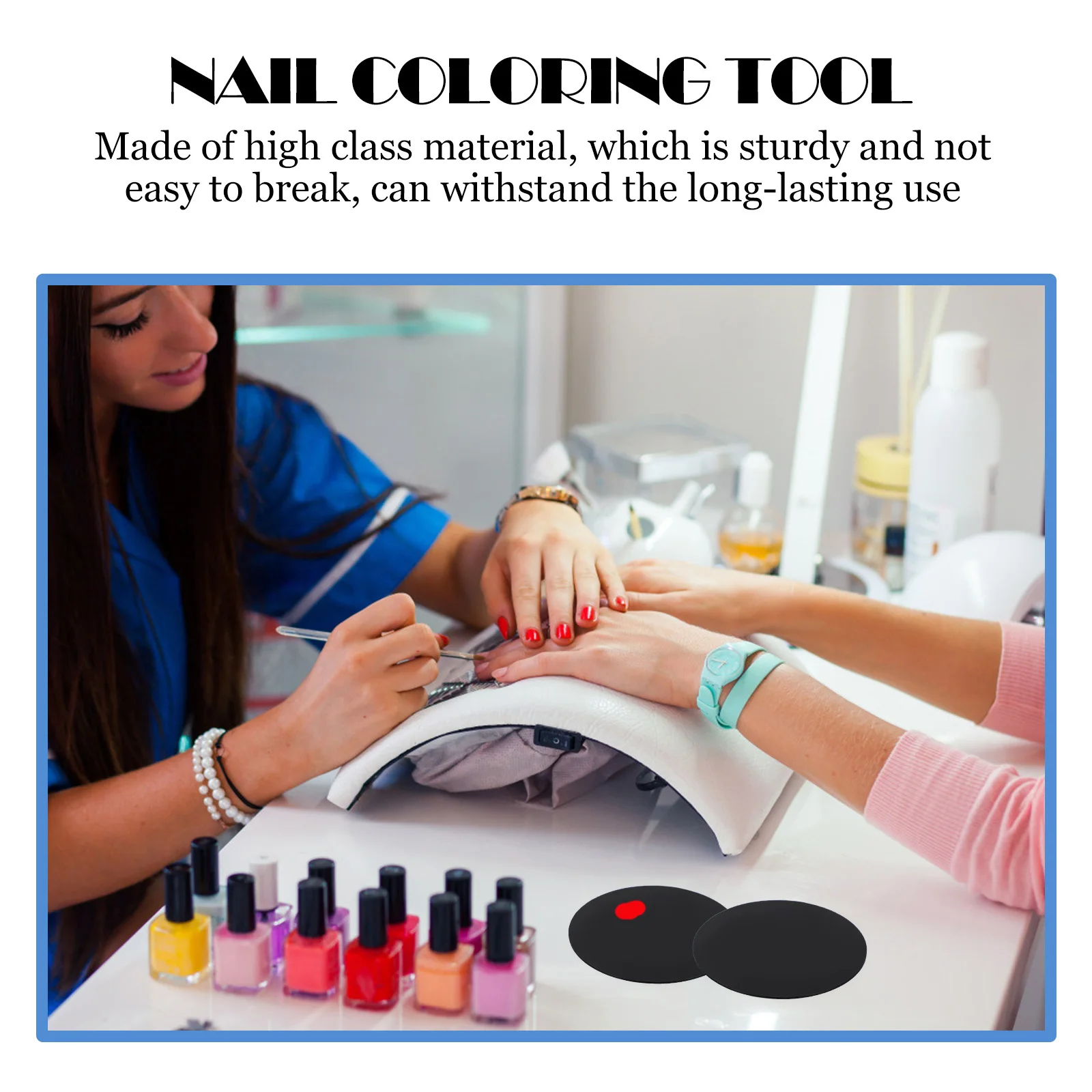 

10 Pcs Nail Polish Color Palette Tools for Art Manicure Display Tray Beauty Silica Gel Dish Tableware Accessories Painting