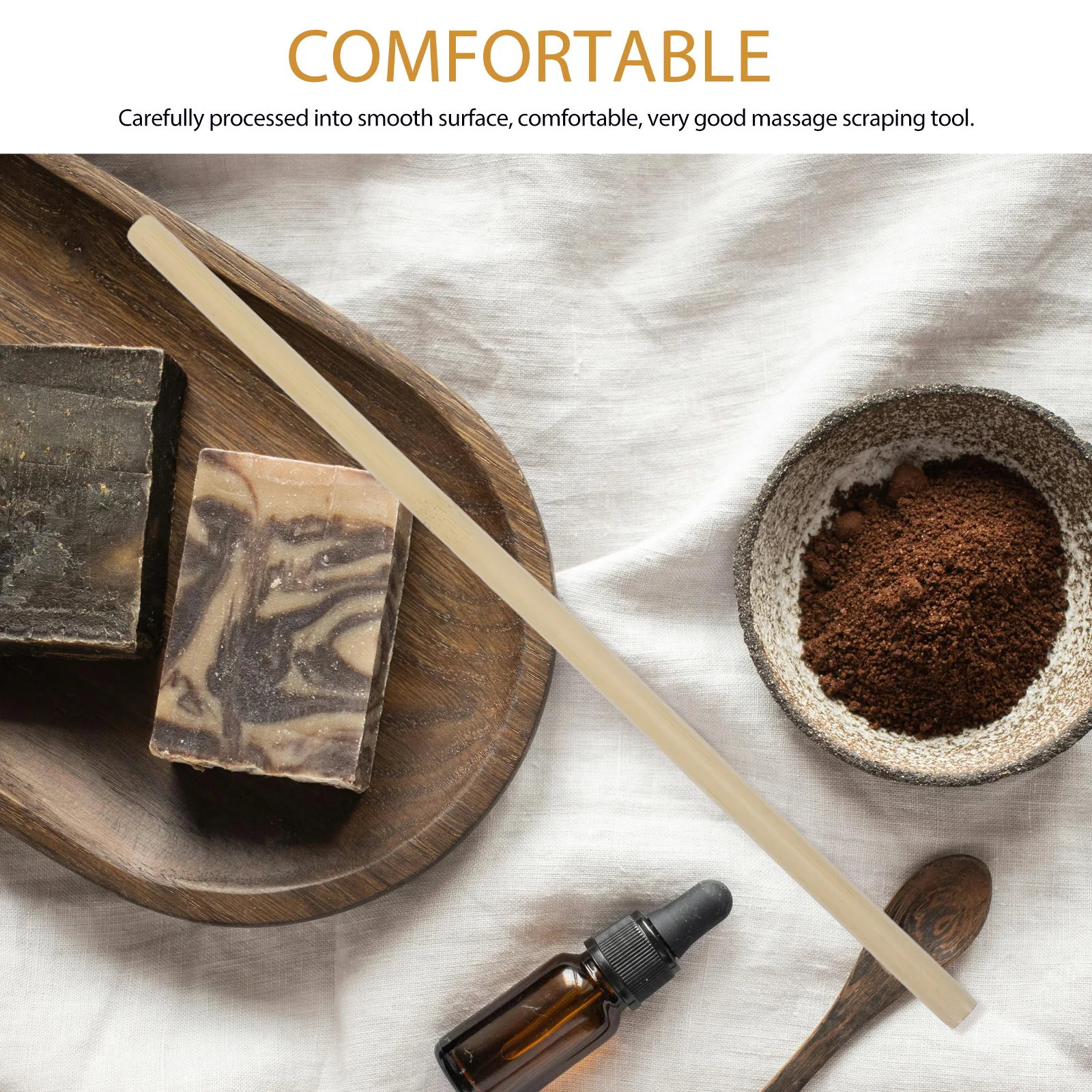 

1 set 1 Set Bamboo Massage Stick Smooth Portable Fatigue Relief Tool For Muscle Scraping Daily Home Use Manual Massager Stick