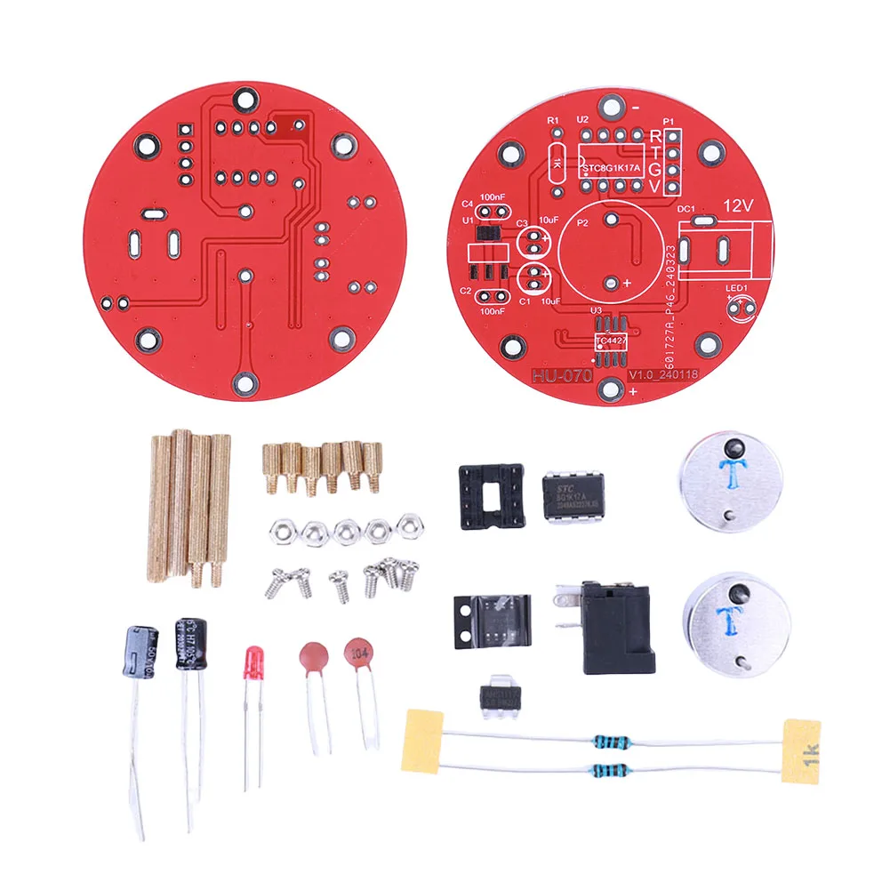 DIY Acoustic Levitation Set Ultrasound Waves Levitating Controller Set Circuit Board Welding Practice Set 12V Soldering Project