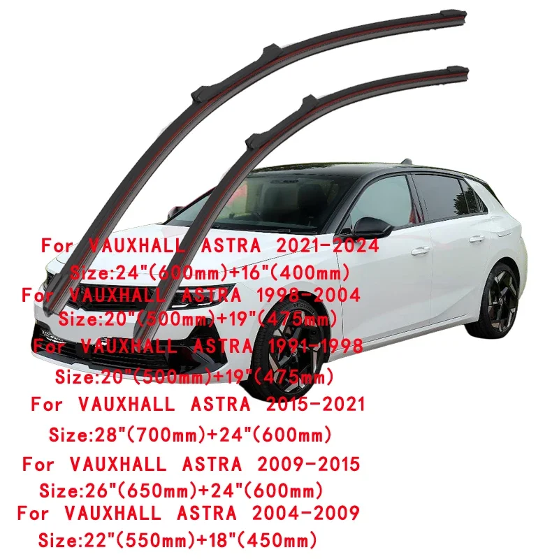 

For VAUXHALL ASTRA 1991-2024 Car Windshield Wiper Blade Front Windscreen Windshield Brushes Washer Accessories Window Cleaning