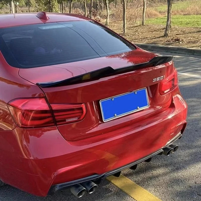 Suitable for BMW 3 Series F30 318i 320i 325i 2013-2019 PSM style carbon fiber car modification parts, rear trunk lid spoiler