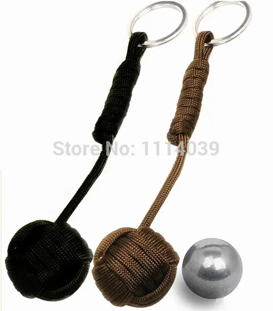 2 pcs/lot Paracord Monkey Fist Keychain 3/4