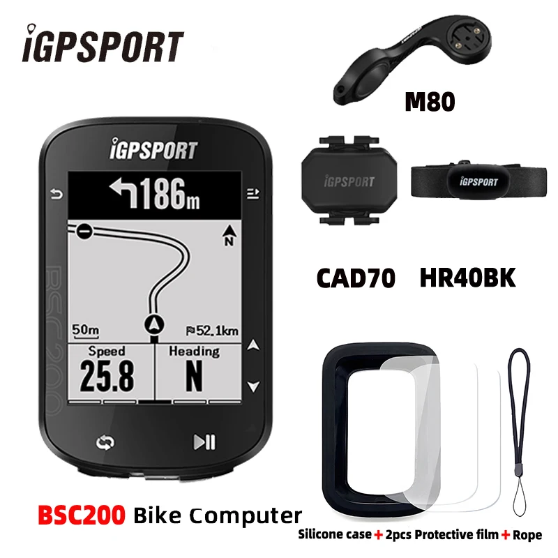 

iGPSPORT BSC200 Компьютерный велосипедный компьютер IPX7 ANT + GPS 72H Срок службы батареи Велосипедная скорость Каденция Sersor IGS Компьютер