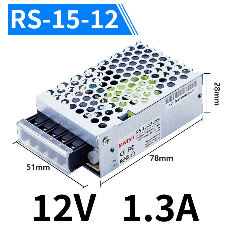 15W 25W 50W DC Switch Power Supply AC to DC 24V 12V Mini DC power CNC Router Single Output