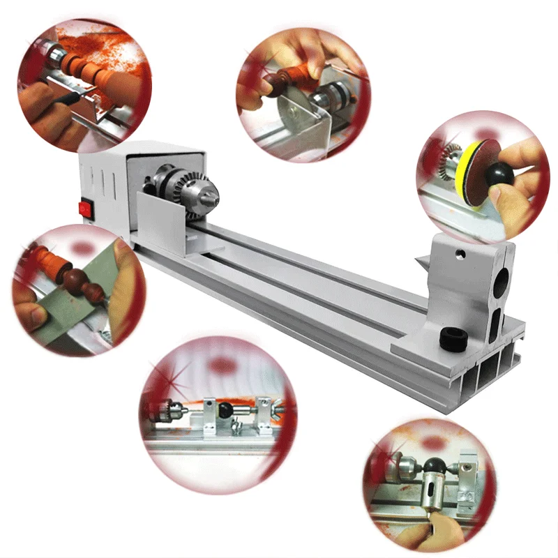 Herctools 96W Wood Lathe Machine 110-220V Woodworking DIY Lathe For Grinding Cutting Polishing Household Multifunctional Tools