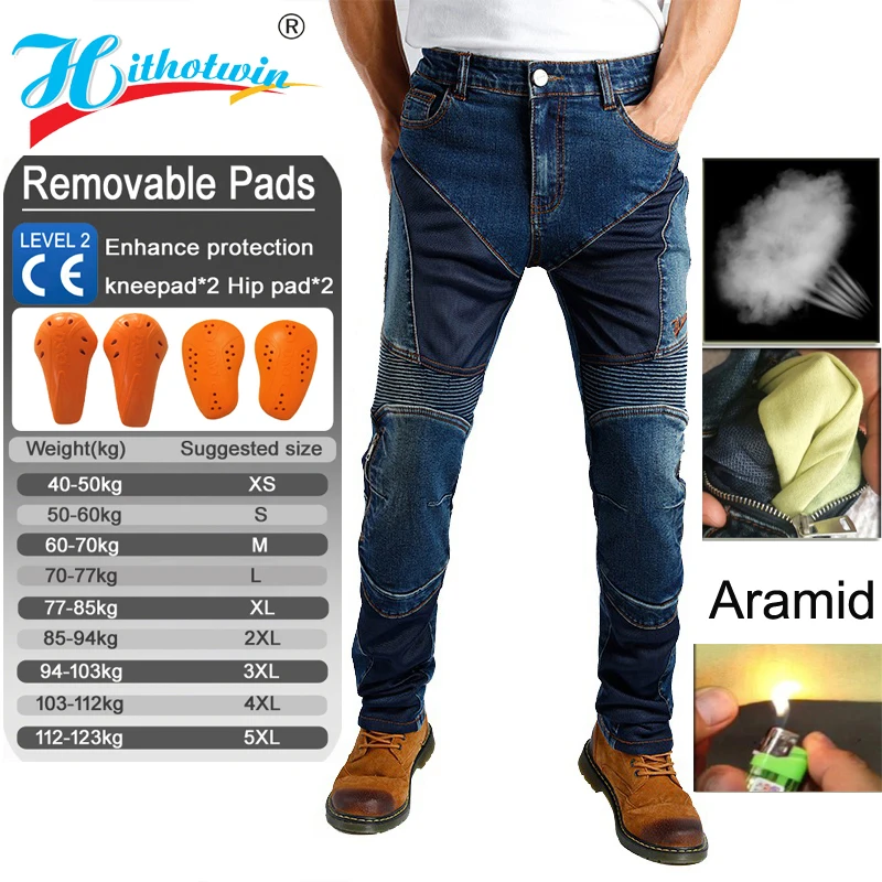

Summer Motorcycle Pants Men Aramid Mesh Riding Pants Motorbike Trousers Protective Gear