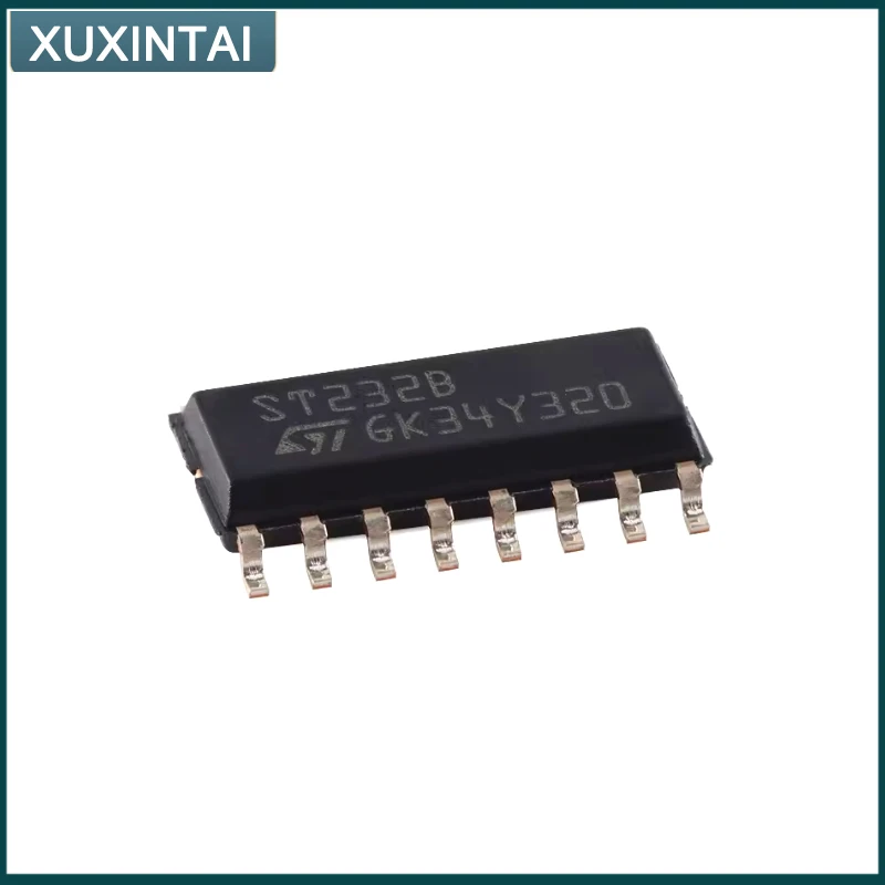 10Pcs/Lot  New Original  ST232BDR   ST232CDR  ST232  2/2 Transceiver Full RS232 16-SOIC
