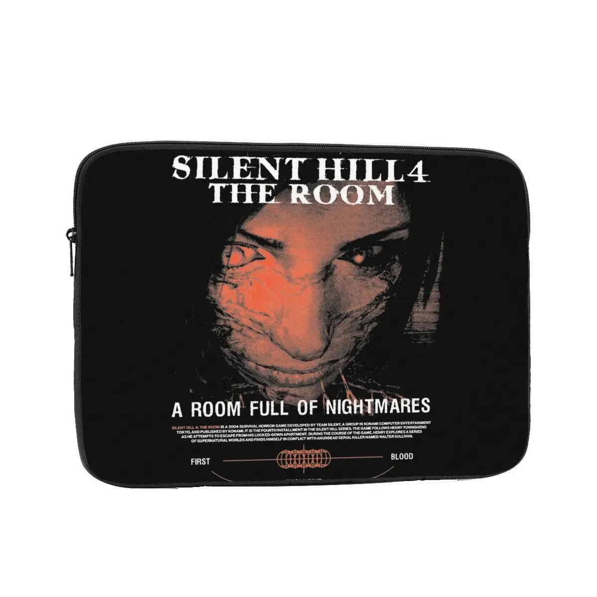 Retro Silent Hill Laptop Sleeve Case 10 12 13 15 17 Inch Horror Game Notebook Bag Case Shockproof Case Bag