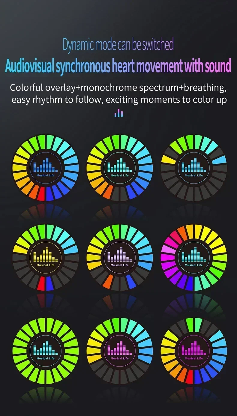 RGB Car Perfume Music Rhythm Sync Pickup Lamp Aroma Diffuser Auto Interior Rgb Ambient Lighting Car Aromatherapy Light