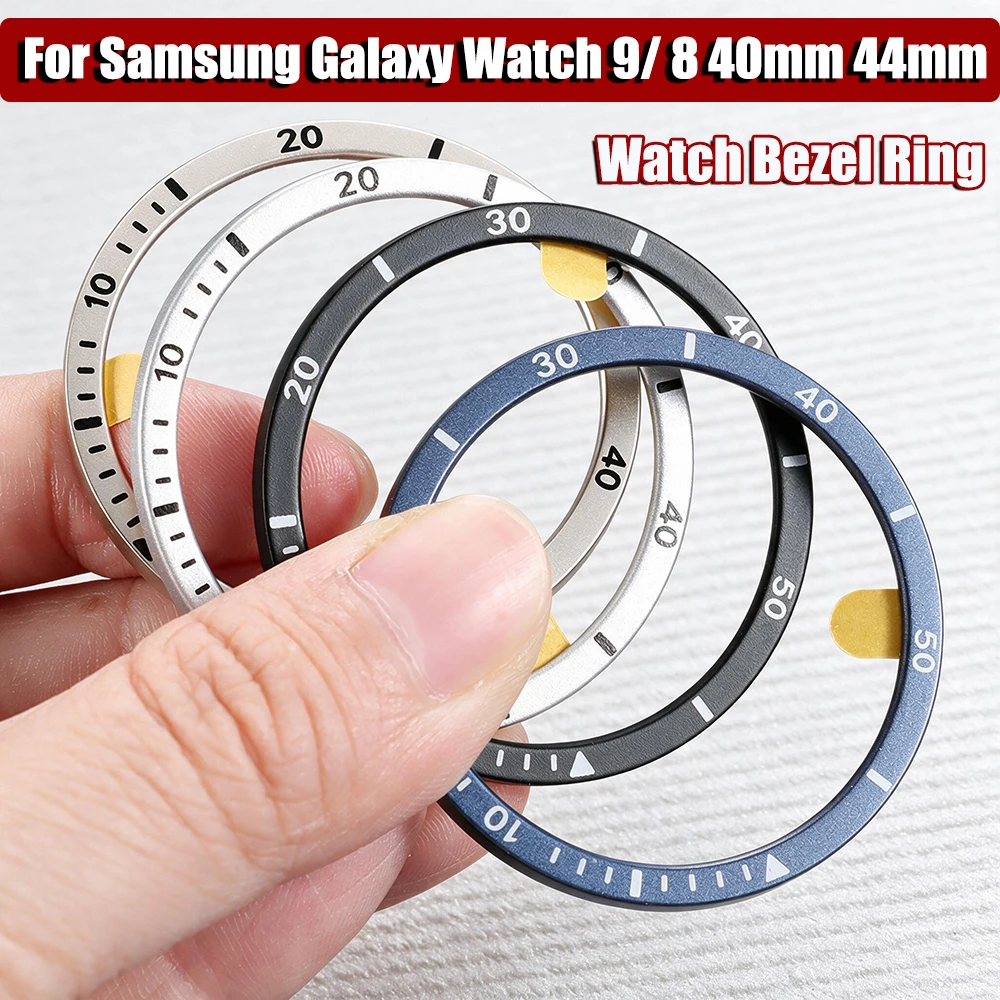 for Samsung Galaxy Watch 9 8 40mm 44mm Metal Watch Bezel Ring Protective Surface Frame Time Speed Scale Cover Bumper Accessories
