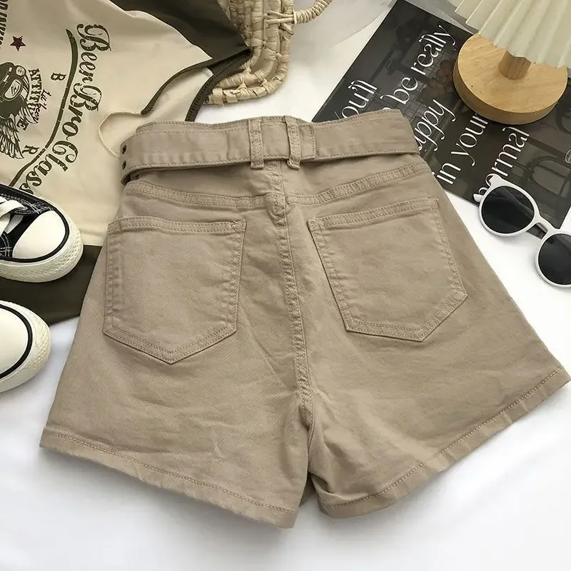 Designer Fake Two-piece Skirts Shorts Women Autumn and Winter High-waisted Y2K A-line Belt Shorts Women's Outwear Cargo Shorts