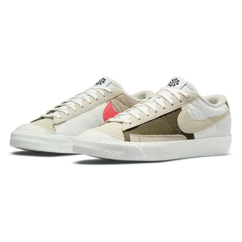 Nike-Nike Blazer 77 Low Premium Sail, Brown, Kelp, Laranja, Tênis, DD8026-100