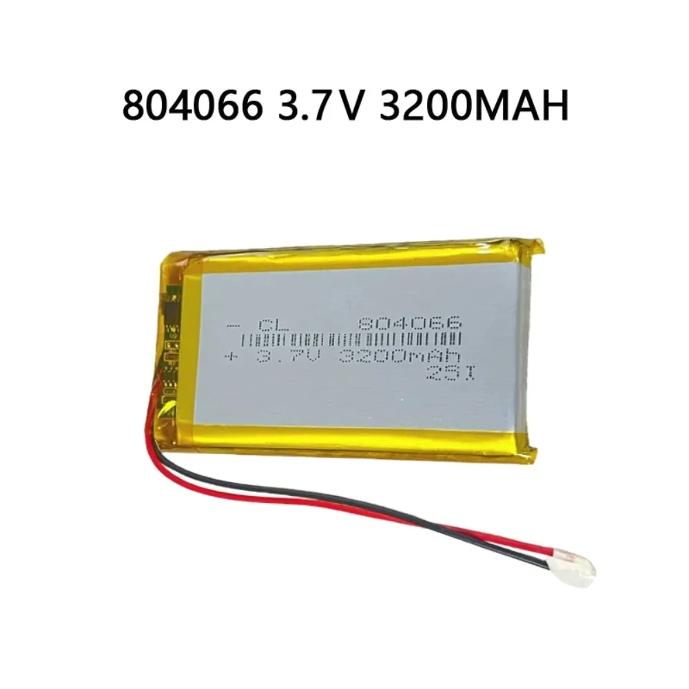 3200mAh Rechargeable 3.7V 804066 Battery Gps Polymer Lithium Battery For LED Light Driving Recorder PSP Camera Bluetooth Speaker