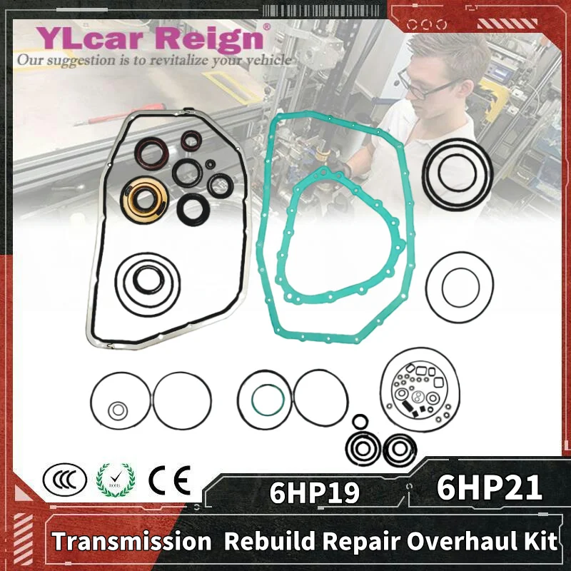 

6HP21 6HP19 Automatic Transmission Gearbox Rebuild Repair Overhaul Kit Seals Gasket Fit O-rings for 6Speed VW AUDI A6 A8 Q7 BMW