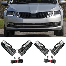 Car Lights For Skoda Octavia 5E MK3 LCI 2017 2018 2019 Front Bumper LED / Halogen Fog lamp Light /Grille Cover /Wire Harness