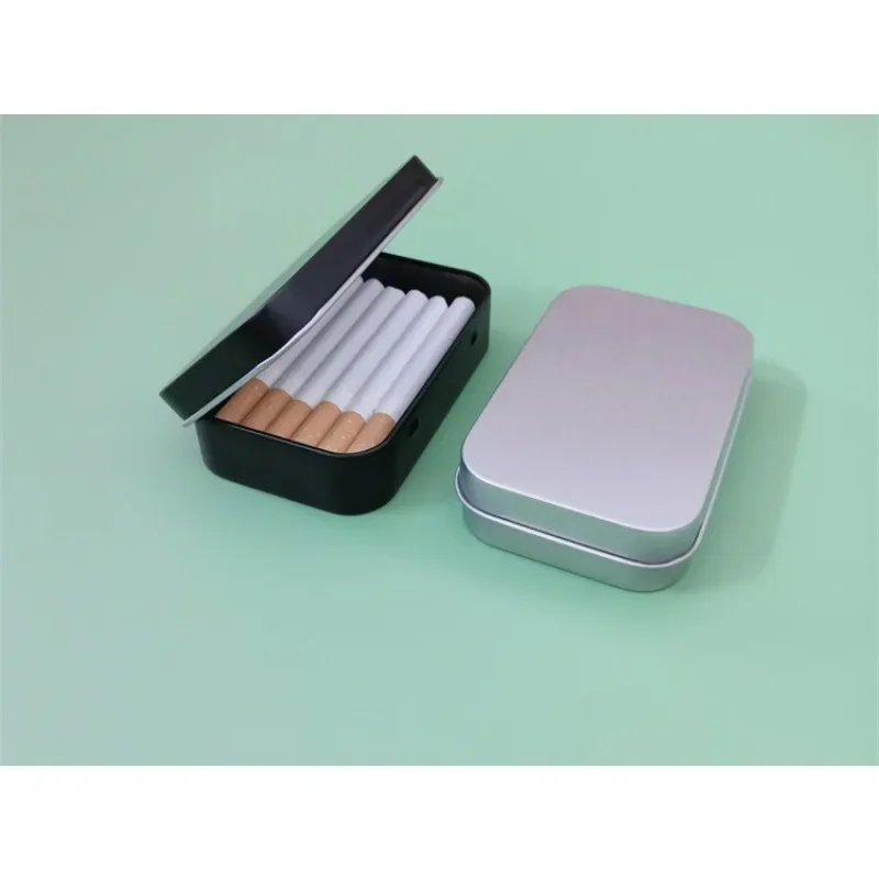 

Silver Metal Cigarette Case Tobacco Humidor Rolling Paper Storage Box Smoking Accessories Gift for Smoker