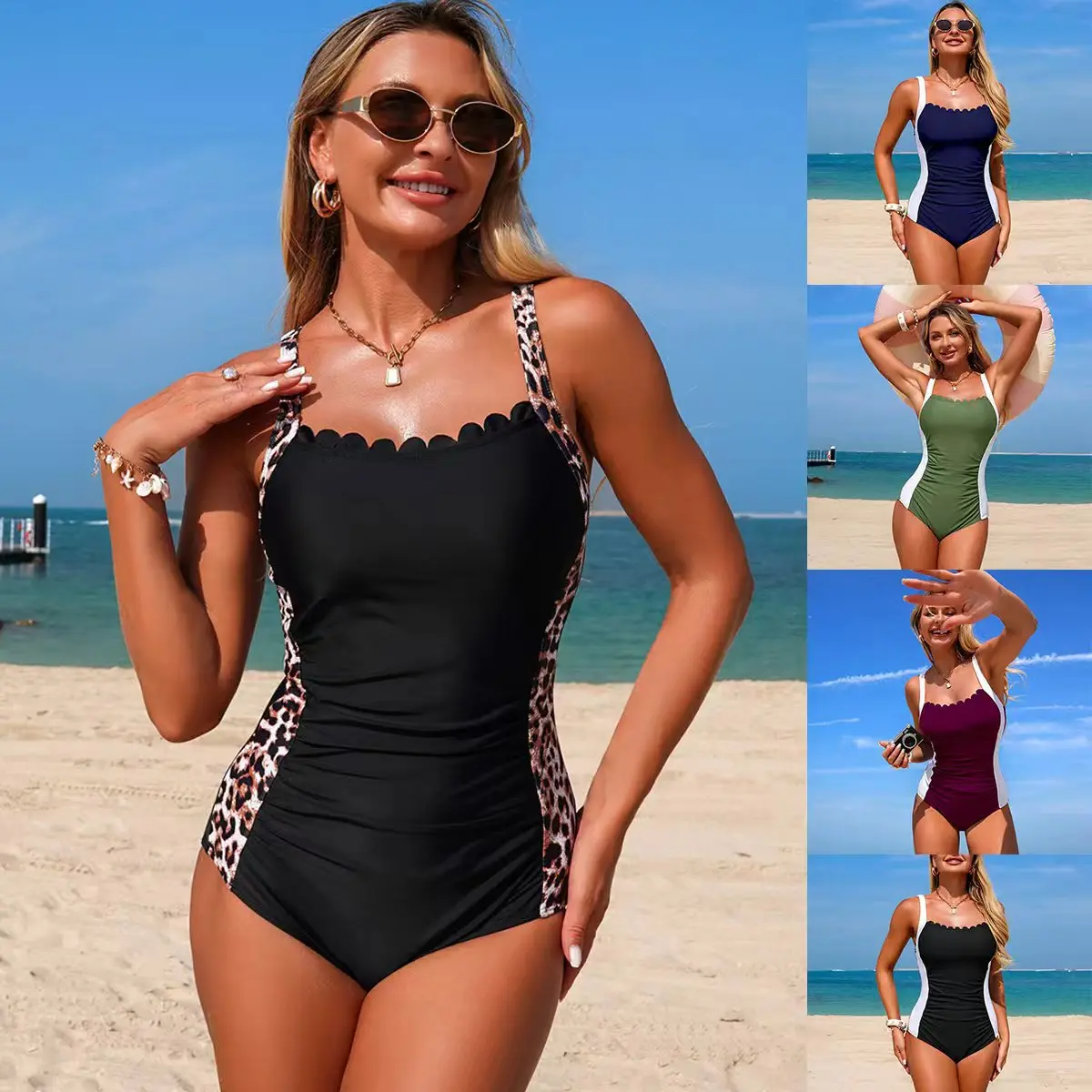 

Bathing Suit Women European And American One-piece Swimsuit Women's Swimsuit Sports Bikini