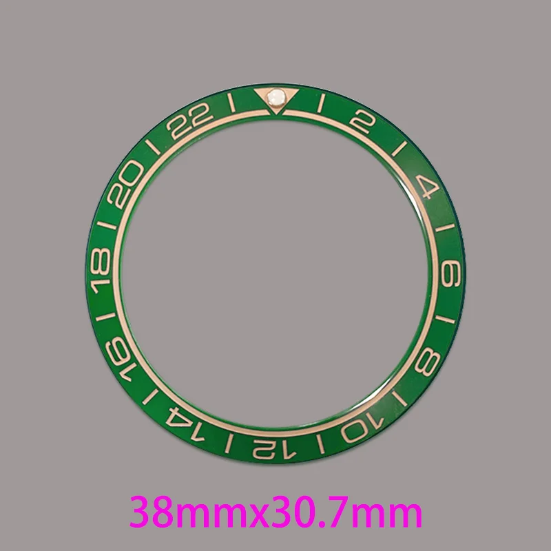 38mm Incline Ceramics Bezel Insert Ring Fits SKX007 SKX009 SRPD GMT SUB Seahorse Series Watch Case Bezel Ring Fit 40mm Case