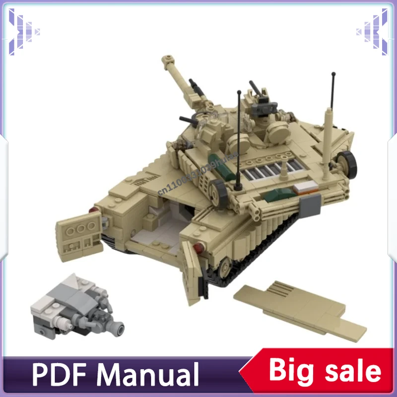 

M1A2 Abrams SEP TUSK V2 MOC Building Blocks Modern Military Main Battle Tank Model Bricks Kit for Adult Collectible Display