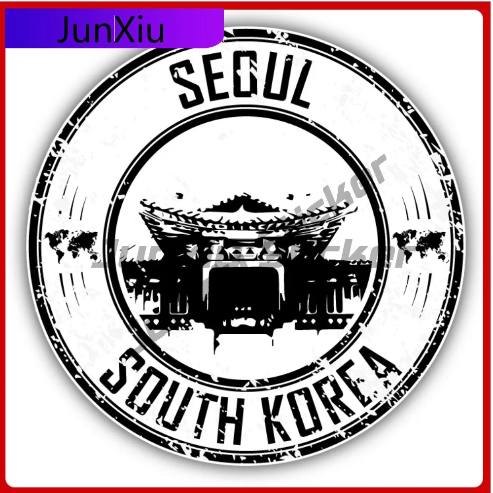 

Seoul South Korea Creative Sticker Stamp Travel Car Decal Bumper Stickers For Motorcycle Helmet Funny Style Laptop Use Waterp