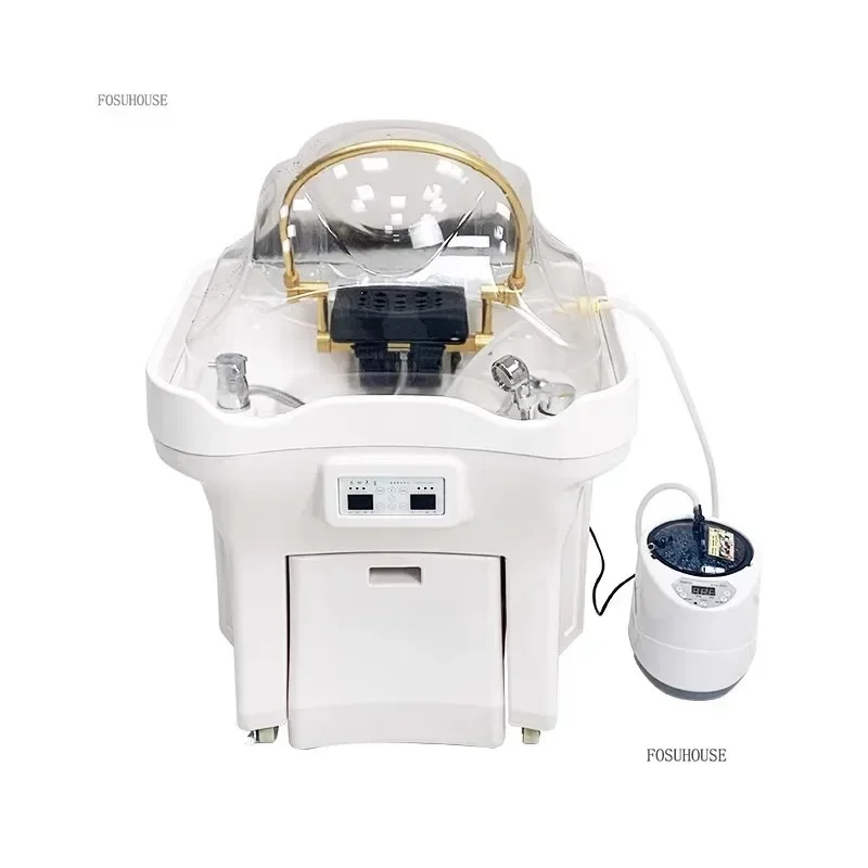 Head Spa Shampoo Chair Hairdressing Salon Furniture Mobile Treatment Chair Portable Water Circulation Shampo Chair Sink f