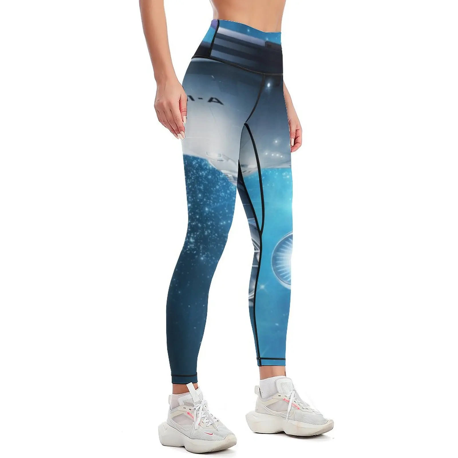 Enterprise A - Where Silence Has Lease Leggings Women's fitness legings for fitness Women's sports Womens Leggings