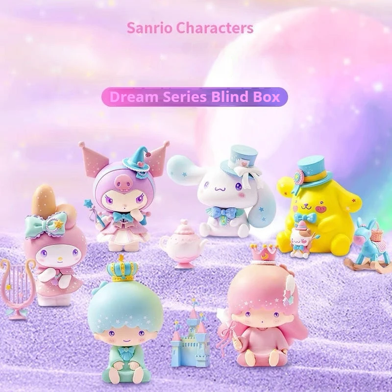 

Miniso Sanrio Kawaii Hello Kitty Melody Cinnamoroll Dream Series слепая коробка ручной работы Kulomi настольное украшение подарки на день рождения